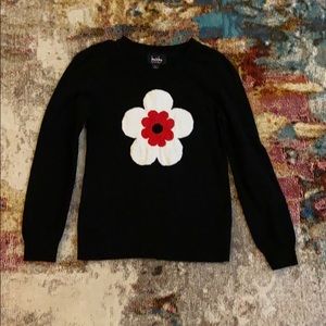 Kid’s black sweater with flower design